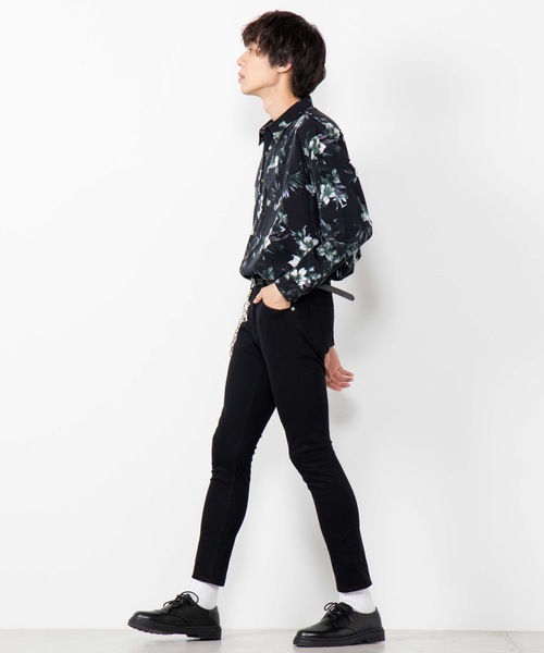 WEGO（ウィゴー）の「WEGO/ダークフラワーシャツ（シャツ/ブラウス・メンズ・ブラック/ブラック系その他・MEDIUM/LARGE）」の10枚目の写真