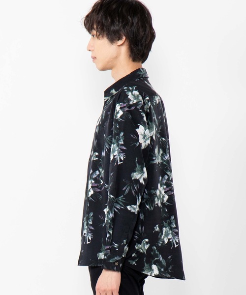 WEGO（ウィゴー）の「WEGO/ダークフラワーシャツ（シャツ/ブラウス・メンズ・ブラック/ブラック系その他・MEDIUM/LARGE）」の6枚目の写真