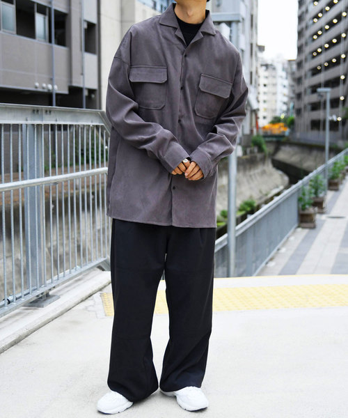 kutir（クティール）の「アソートオープンカラーシャツ（シャツ/ブラウス・メンズ・チャコールグレー/ブラック/ベージュ/ネイビー/グレー/ライトベージュ/グレイッシュベージュ・MEDIUM/LARGE）」の15枚目の写真