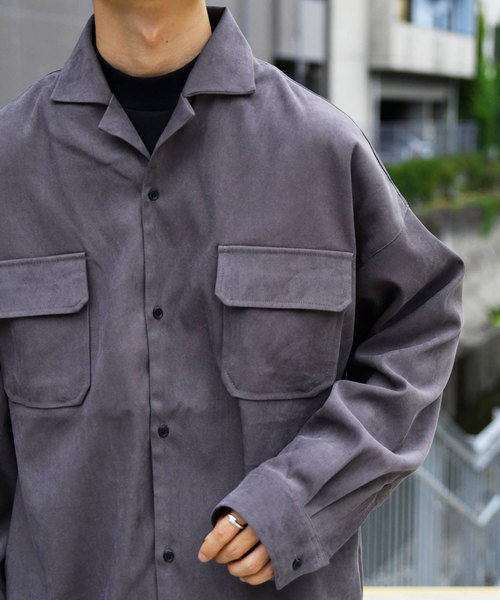 kutir（クティール）の「アソートオープンカラーシャツ（シャツ/ブラウス・メンズ・チャコールグレー/ブラック/ベージュ/ネイビー/グレー/ライトベージュ/グレイッシュベージュ・MEDIUM/LARGE）」の21枚目の写真