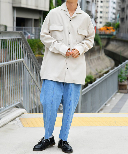 kutir（クティール）の「アソートオープンカラーシャツ（シャツ/ブラウス・メンズ・チャコールグレー/ブラック/ベージュ/ネイビー/グレー/ライトベージュ/グレイッシュベージュ・MEDIUM/LARGE）」の22枚目の写真