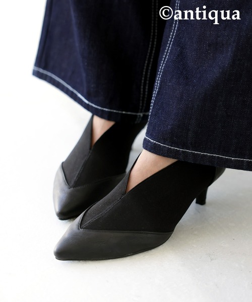 antiqua（アンティカ）の「マットブラックゴアパンプス（パンプス・レディース・ブラック・LL/S/M/L）」の21枚目の写真