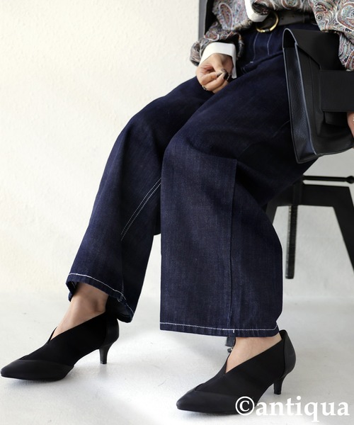 antiqua（アンティカ）の「マットブラックゴアパンプス（パンプス・レディース・ブラック・LL/S/M/L）」の18枚目の写真