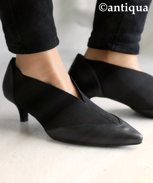 antiqua（アンティカ）の「マットブラックゴアパンプス（パンプス・レディース・ブラック・LL/S/M/L）」の12枚目の写真