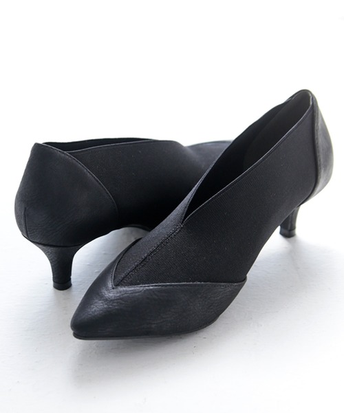 antiqua（アンティカ）の「マットブラックゴアパンプス（パンプス・レディース・ブラック・LL/S/M/L）」の8枚目の写真
