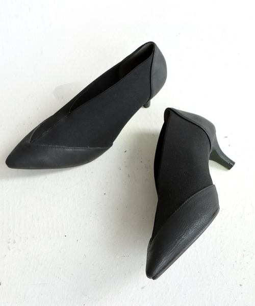 antiqua（アンティカ）の「マットブラックゴアパンプス（パンプス・レディース・ブラック・LL/S/M/L）」の7枚目の写真