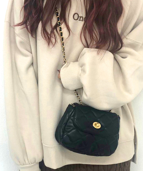 apres jour（アプレジュール）の「【apres jour×ARIAZ】キルティングショルダーバッグ（ショルダーバッグ・レディース・ブラック/オフホワイト・FREE）」の8枚目の写真