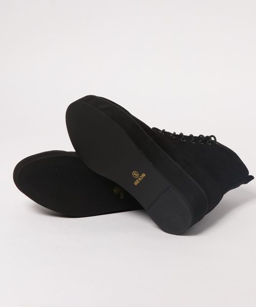 one way（ワンウェイ）の「厚底レースアップブーツ（ブーツ・レディース・ブラック/ブラック系その他/ライトブラウン・M/S/L）」の5枚目の写真