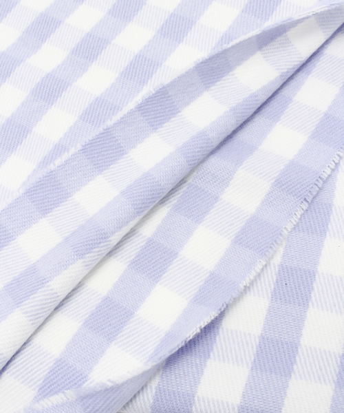 WEGO（ウィゴー）の「WEGO/ギンガムチェックスヌード（ストール/ショール・レディース・パープル/サックスブルー・FREE）」の5枚目の写真