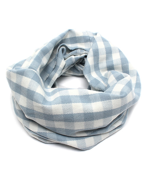 WEGO（ウィゴー）の「WEGO/ギンガムチェックスヌード（ストール/ショール・レディース・パープル/サックスブルー・FREE）」の7枚目の写真