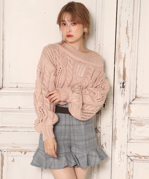 one after another NICE CLAUP(ワンアフターアナザーナイスクラップ)の「太ベルト付きフリルショートパンツ(その他パンツ・レディース・ブラック系その他/ブラウン/ブラウン系その他/カーキ・FREE)」の21枚目の写真