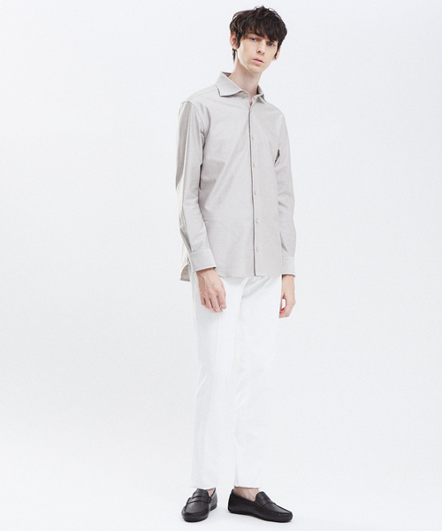 RECENCY OF MINE（リーセンシー オブ マイン）の「【Recency of Mine】コンパクトモックロディ無地シャツ（ビジネスシャツ・メンズ・サックスブルー/ホワイト/ブラウン/ベージュ・44/46/48/50）」の20枚目の写真