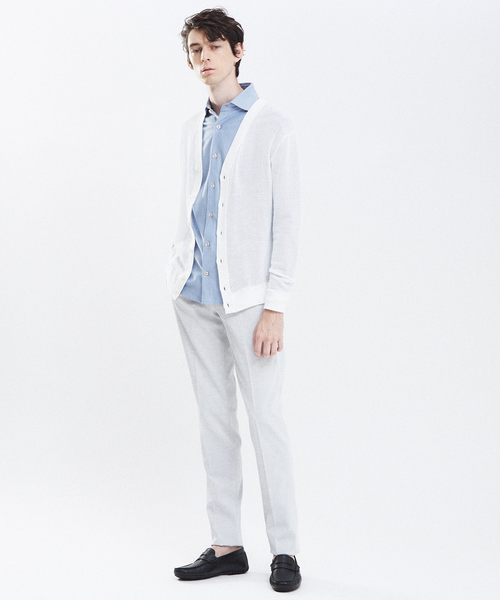 RECENCY OF MINE（リーセンシー オブ マイン）の「【Recency of Mine】コンパクトモックロディ無地シャツ（ビジネスシャツ・メンズ・サックスブルー/ホワイト/ブラウン/ベージュ・44/46/48/50）」の12枚目の写真