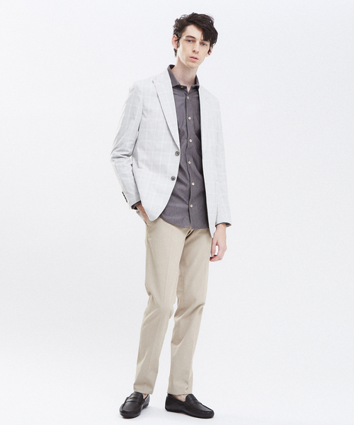 RECENCY OF MINE（リーセンシー オブ マイン）の「【Recency of Mine】コンパクトモックロディ無地シャツ（ビジネスシャツ・メンズ・サックスブルー/ホワイト/ブラウン/ベージュ・44/46/48/50）」の8枚目の写真