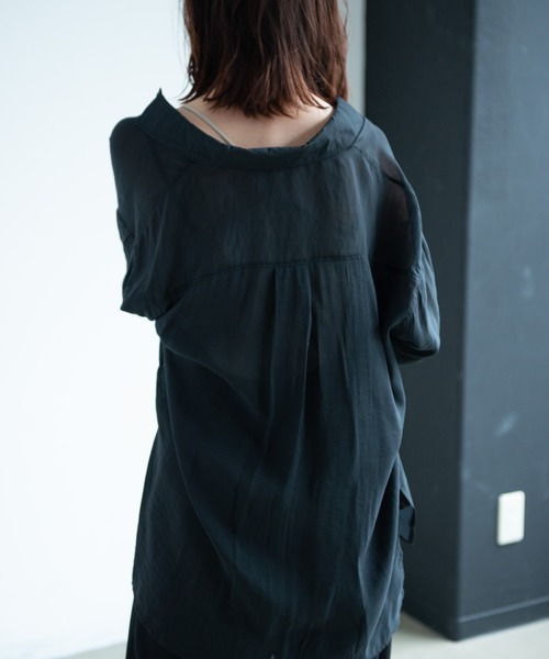 Aunt Marie's（アントマリーズ）の「AUNT MARIE'S シアーロングスリーブシャツ（シャツ/ブラウス・レディース・ブラック/ベージュ/ライトグリーン/ナチュラル・FREE）」の16枚目の写真