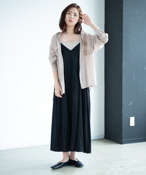 Aunt Marie's（アントマリーズ）の「AUNT MARIE'S シアーロングスリーブシャツ（シャツ/ブラウス・レディース・ブラック/ベージュ/ライトグリーン/ナチュラル・FREE）」の22枚目の写真