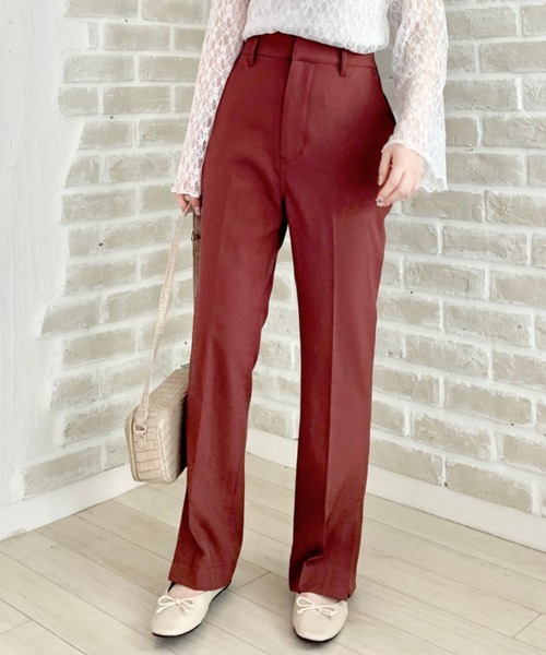 EPIMI E'PIMMY(エピミエピミー)の「バックベルテッドセミフレアパンツ(その他パンツ・レディース・ピンク系その他/ベージュ/ピンク・MEDIUM)」の3枚目の写真