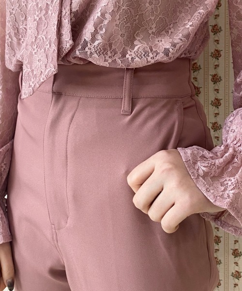 EPIMI E'PIMMY(エピミエピミー)の「バックベルテッドセミフレアパンツ(その他パンツ・レディース・ピンク系その他/ベージュ/ピンク・MEDIUM)」の10枚目の写真