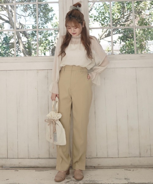 EPIMI E'PIMMY(エピミエピミー)の「バックベルテッドセミフレアパンツ(その他パンツ・レディース・ピンク系その他/ベージュ/ピンク・MEDIUM)」の17枚目の写真