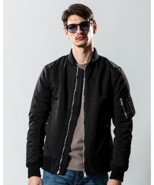wjk(ダヴルジェイケイ)の「MA-1(MA-1・メンズ・ブラック/グレイッシュベージュ/カーキ・SMALL/MEDIUM/LARGE/X-LARGE)」の10枚目の写真
