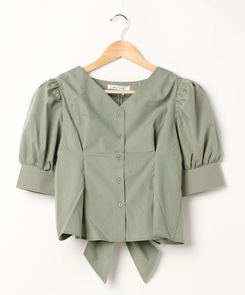 archives(アルシーヴ)の「バックリボンボリューム袖ブラウス(シャツ/ブラウス・レディース・オフホワイト/ベージュ/グリーン・MEDIUM)」の13枚目の写真