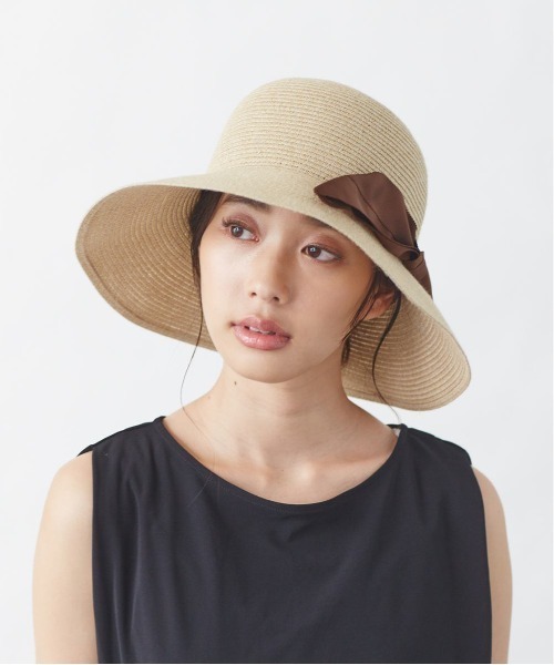 milsa（ミルサ）の「【milsa】[WEB別注]WASHABLE BRAID CAPE / 【ミルサ】ウォッシャブル ブレード キャペリン（ハット・レディース・アイボリー/ブラック/ブラウン/ベージュ/ブルー/ネイビー/ライトブルー/パープル/マスタード/ピンク/スモークピンク/サーモンピンク/レッド系その他/ワイン・59cm/M/57.5cm）」の5枚目の写真