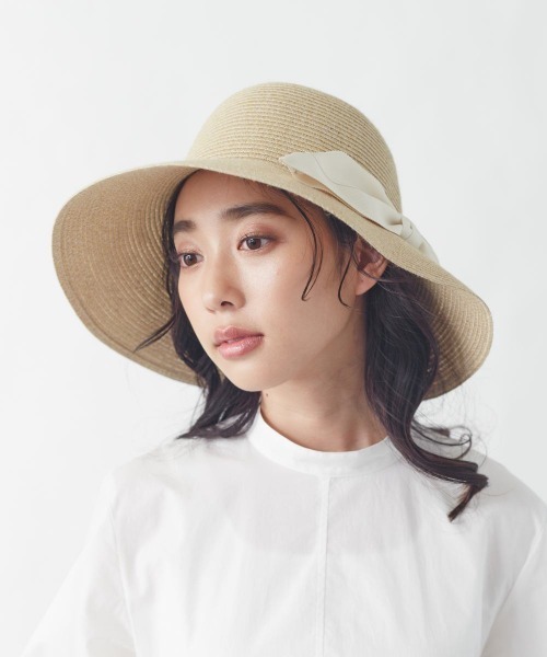 milsa（ミルサ）の「【milsa】[WEB別注]WASHABLE BRAID CAPE / 【ミルサ】ウォッシャブル ブレード キャペリン（ハット・レディース・アイボリー/ブラック/ブラウン/ベージュ/ブルー/ネイビー/ライトブルー/パープル/マスタード/ピンク/スモークピンク/サーモンピンク/レッド系その他/ワイン・59cm/M/57.5cm）」の3枚目の写真