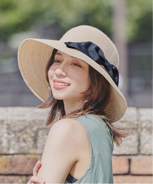 milsa（ミルサ）の「【milsa】[WEB別注]WASHABLE BRAID CAPE / 【ミルサ】ウォッシャブル ブレード キャペリン（ハット・レディース・アイボリー/ブラック/ブラウン/ベージュ/ブルー/ネイビー/ライトブルー/パープル/マスタード/ピンク/スモークピンク/サーモンピンク/レッド系その他/ワイン・59cm/M/57.5cm）」の4枚目の写真