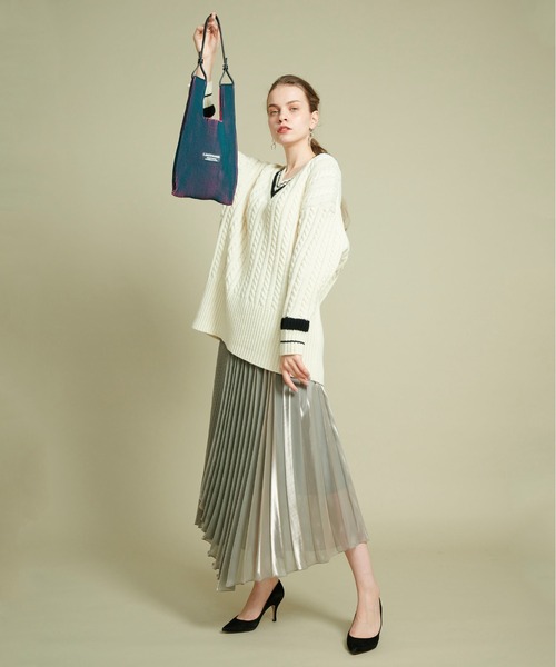 LASTFRAME（ラストフレーム）の「【LASTFRAME(ラストフレーム)】レザーストラップ付2トーンマーケットバッグ　L320001-1（ショルダーバッグ・レディース・レッド/ピンク/グリーン・FREE）」の10枚目の写真