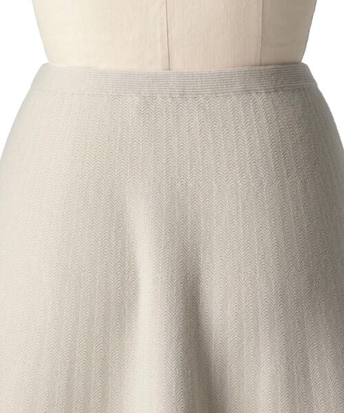 Drawer 16Gヘムスカラップフレアニットスカート　ブラック Drawer（ドゥロワー）の「Drawer 16Gヘムスカラップフレアニット