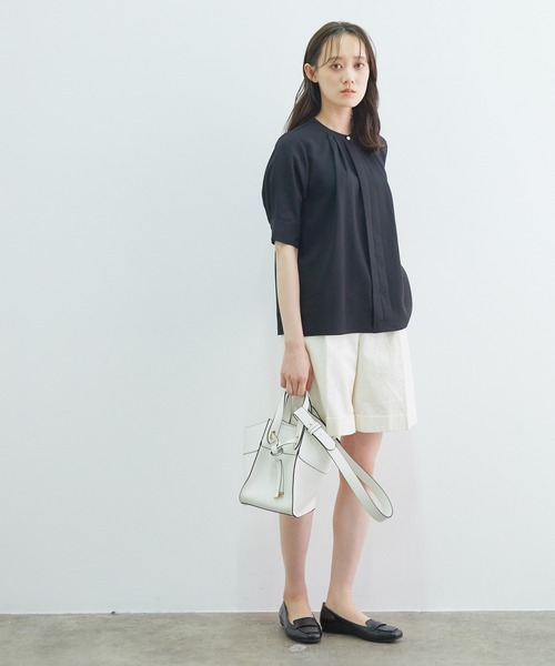 【EASYCARE】【新色追加】2WAYフロントタックブラウス