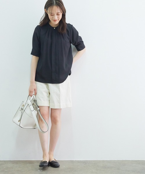 【EASYCARE】【新色追加】2WAYフロントタックブラウス