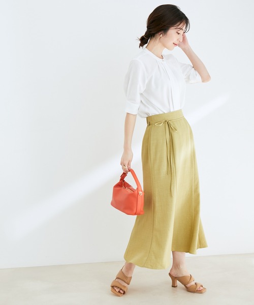 【EASYCARE】【新色追加】2WAYフロントタックブラウス