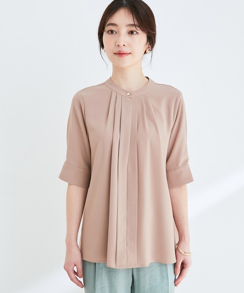 【EASYCARE】【新色追加】2WAYフロントタックブラウス