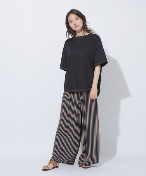 qualite(カリテ)の「リバーシブルストライプパンツ(その他パンツ・レディース・ベージュ/ブラック・36/38)」の14枚目の写真