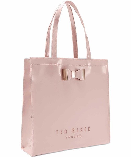 Ted Baker（テッドベーカー）の「SOFCON リボン付アイコンバック(L)サイズ グレー/ピンク（トートバッグ）」 WEAR