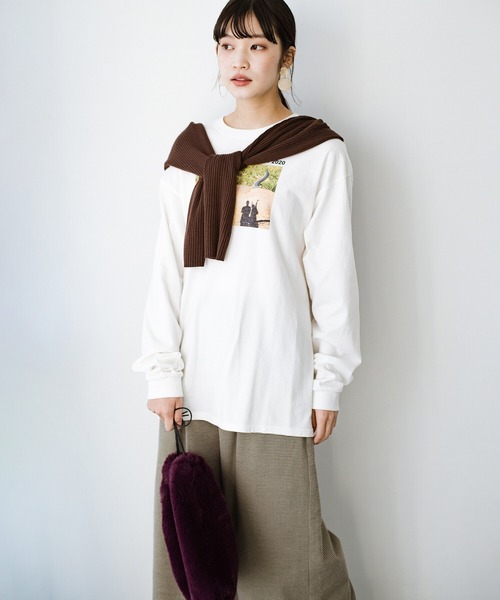 haco!（ハコ）の「【高橋愛さんコラボ】フォトプリントのユニセックスロングTシャツ　by LOVE&PEACE PROJECT + PBP（トップス）」