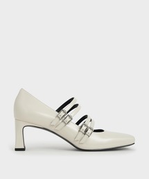 CHARLES & KEITH | バックルド ブレードヒールメリージェーン / Buckled Blade Heel Mary Janes(パンプス)