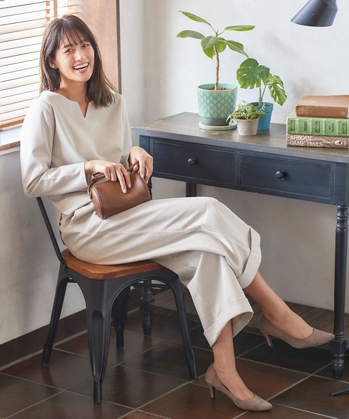 KOBE LETTUCE（コウベレタス）の「フェイクスエードセットアップ（セットアップ・レディース・ライトグレー/モスグリーン・FREE）」の13枚目の写真