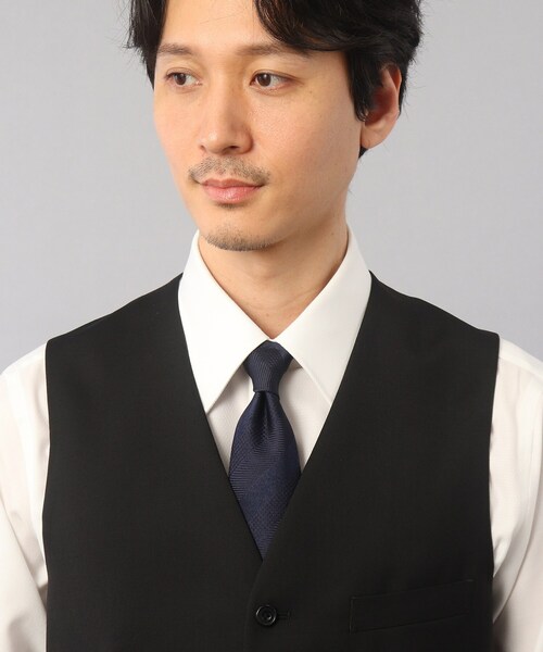 TAKEO KIKUCHI(タケオキクチ)の「【Sサイズ~】サージ ベスト(スーツベスト・メンズ・ブラック/ダークネイビー・01/02/03/04/05)」の5枚目の写真