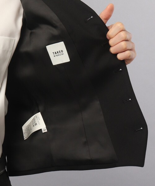 TAKEO KIKUCHI(タケオキクチ)の「【Sサイズ~】サージ ベスト(スーツベスト・メンズ・ブラック/ダークネイビー・01/02/03/04/05)」の9枚目の写真