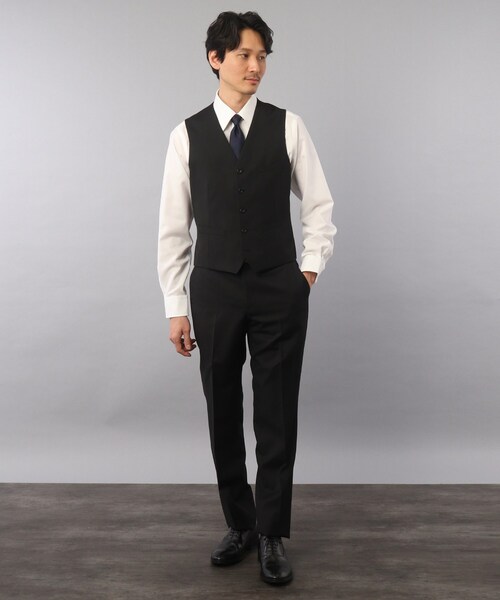 TAKEO KIKUCHI(タケオキクチ)の「【Sサイズ~】サージ ベスト(スーツベスト・メンズ・ブラック/ダークネイビー・01/02/03/04/05)」の11枚目の写真