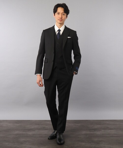 TAKEO KIKUCHI(タケオキクチ)の「【Sサイズ~】サージ ベスト(スーツベスト・メンズ・ブラック/ダークネイビー・01/02/03/04/05)」の14枚目の写真