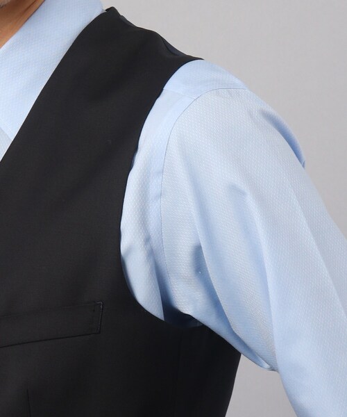 TAKEO KIKUCHI(タケオキクチ)の「【Sサイズ~】サージ ベスト(スーツベスト・メンズ・ブラック/ダークネイビー・01/02/03/04/05)」の19枚目の写真
