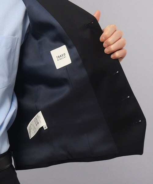 TAKEO KIKUCHI(タケオキクチ)の「【Sサイズ~】サージ ベスト(スーツベスト・メンズ・ブラック/ダークネイビー・01/02/03/04/05)」の22枚目の写真