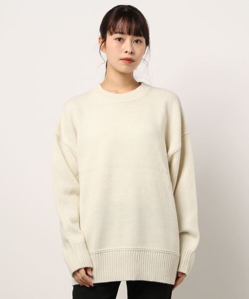 AMERICAN HOLIC（アメリカンホリック）の「クルーネックざっくりニットプルオーバー　＊（ニット/セーター・レディース・テラコッタ/ベージュ/グレー系その他/アイボリー/ブラック・M/L）」の10枚目の写真