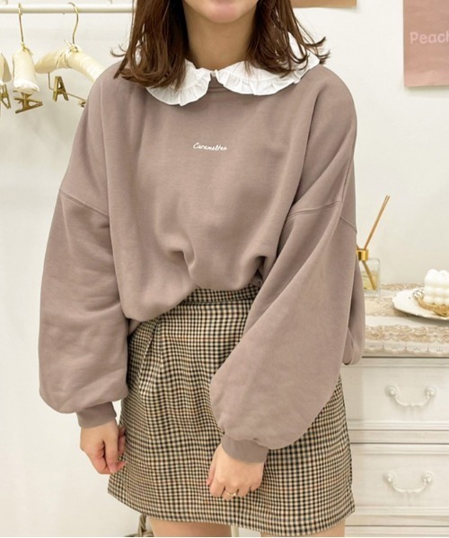 apres jour（アプレジュール）の「襟付きロゴスウェット【ZOZOTOWN限定アイテム】（スウェット・レディース・アイボリー/ブラック/モカ/ブルー/スモークピンク・X-LARGE/フリー）」の16枚目の写真