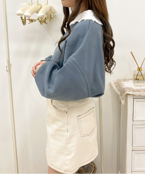apres jour（アプレジュール）の「襟付きロゴスウェット【ZOZOTOWN限定アイテム】（スウェット・レディース・アイボリー/ブラック/モカ/ブルー/スモークピンク・X-LARGE/フリー）」の20枚目の写真