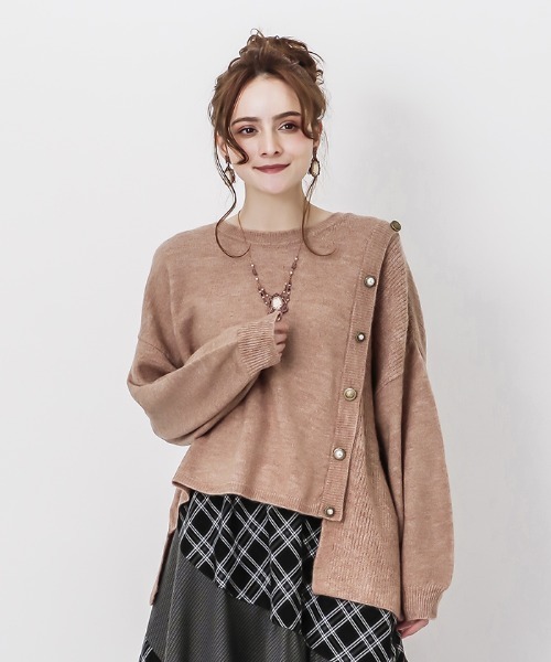 axes femme(アクシーズファム)の「洗えるふわふわニットPO(ニット/セーター・レディース・ベージュ/グレー/ピンク・MEDIUM)」の3枚目の写真