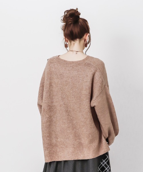 axes femme(アクシーズファム)の「洗えるふわふわニットPO(ニット/セーター・レディース・ベージュ/グレー/ピンク・MEDIUM)」の7枚目の写真